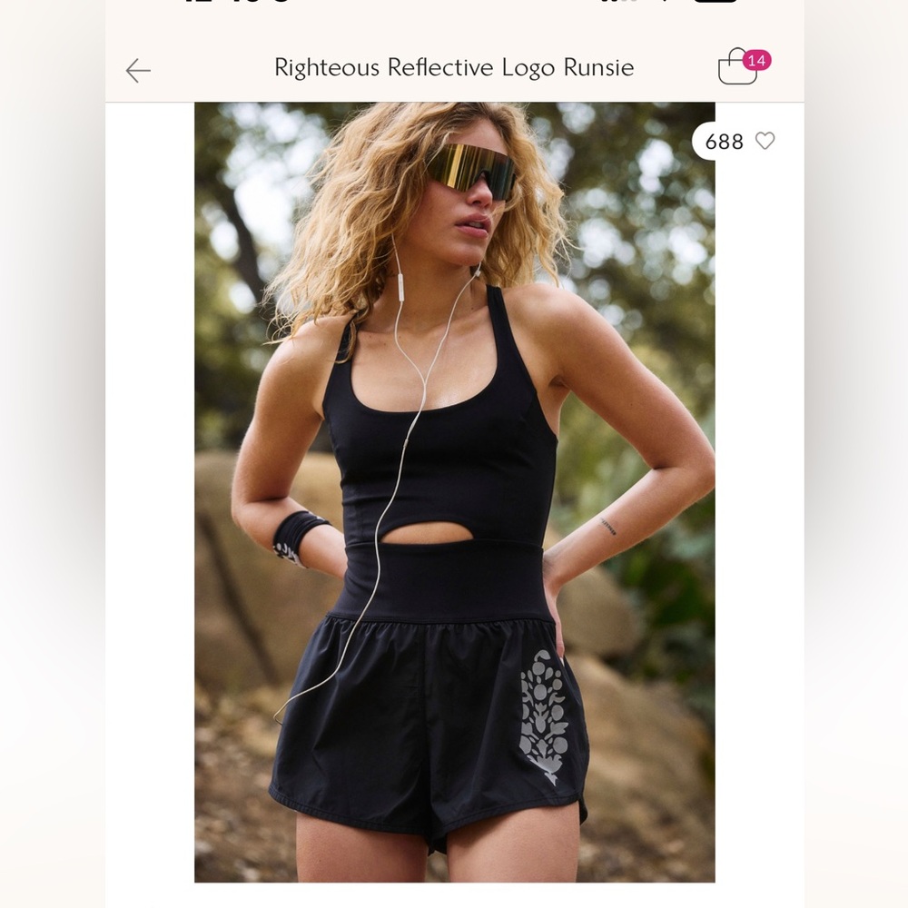 FP Movement by Free People righteous reflective runsie romper